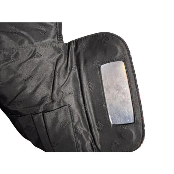 Vera Bradley Perennial Noir Floral Makeup Bag Travel Organizer Mirror EUC - Picture 5 of 7